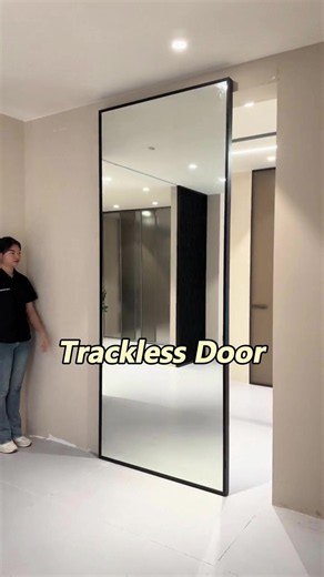 Trackless hidden design ,silent sliding. #slidingdoor #slidingdoors #door #aluminium #alloy