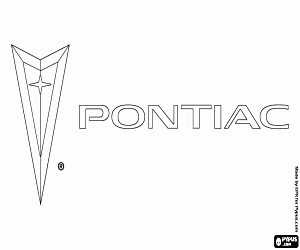 Emblem of the Pontiac brand coloring page printable game