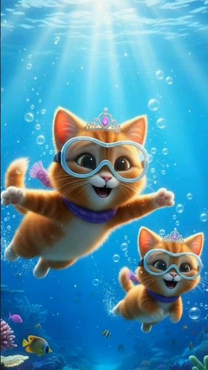 Cutest Cats Go Underwater! 😻🌊 Orange Princess Cat Adventure
