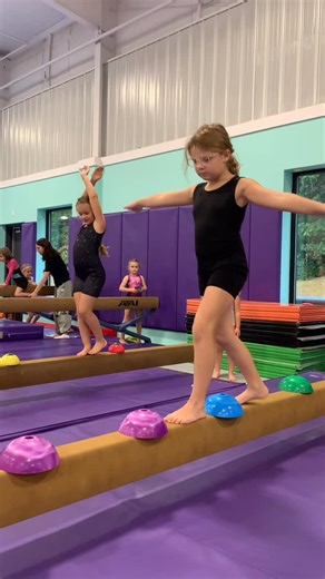 11 reactions | Really awesome beam work this month! We like to incorporate props on beam to help with balance and help to provide purposeful movement. . . . #beamqueen #balancebeam #recgymnastics #gymnasticsdrills | Cartwheels Gymnastics | Facebook