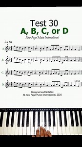 ‎Test 30: A, B, C, Or D ‎#Rhythmtest ‎#Sightreading ‎#musicianship | New Page Music International