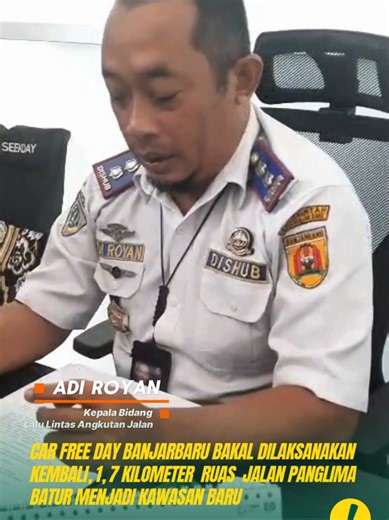 MEDIAKITA.CO.ID – Pemerintah Kota Banjarbaru akan Kembali mengaktifkan Kembali Program Hari Bebas Kendaraan Bermotor atau Card Free Day (CFD) setiap akhir pekan. Dengan dasar Peraturan Wali Kota Banjarbaru Nomor 5 Tahun 2026, maka ditetapkan Kawasan Jalan Panglima Batur akan menjadi Kawasan kegiatan yang akan berlangsung setiap akhir pekan ini. #Banjarbaru #mediakita