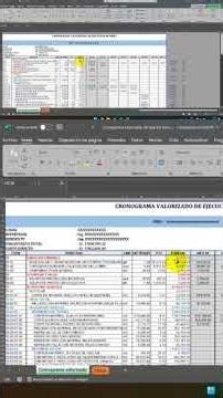 cronograma valorizado en excel