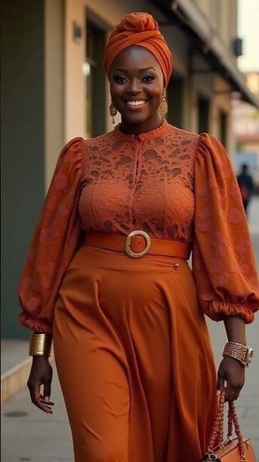 2025 Modest & Elegant Styles for Plus-Size Women | Lace Tops, Long Skirts, Fascinators & Gele Looks
