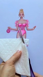 17M views · 799K reactions | How to make a dress using a paper towel 勺 #art #artwork #draw #drawing #fashion #style #dress #paint #designinspiration #satisfying #illustration | Eyeinspired | Facebook