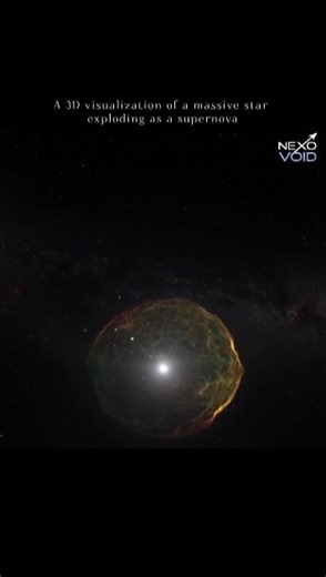 A 3D visualization of a massive star exploding as a supernova