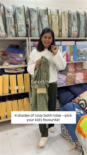 EXPORT HOUSE ® | A Home furnishing Brand by Saloni Jindal on Instagram: "Kids Bathrobes are here in 4 stunning shades! Super soft, super comfy & super cute 🧸✨ Perfect for post-bath snuggles 💛 Available at our offline stores 📞 855-8088-855 / 955 / 766 / 755 / 744 / 911 📍Sector 82 & 70 Mohali / New Chandigarh / Delhi / Hyderabad / Goa / Banglore"