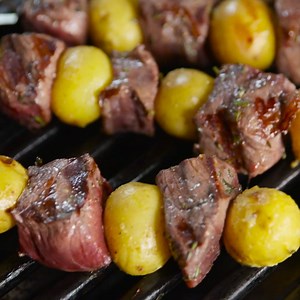 10M views · 213K shares | STEAK AND POTATOES ON A STICK is the...