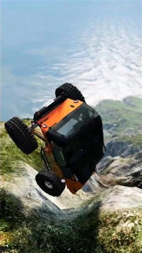 Mountain Jump Challenge! 🔥 BeamNG.drive #car #crash #beamngdrive#usa #shorts #mountains