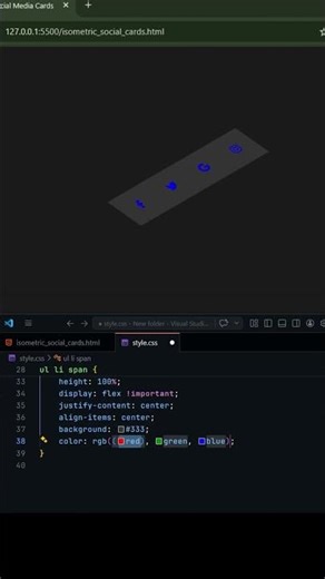 This CSS Trick Makes 3D Social Icons Look Insane 😱 #coding #cssanimation #javascript #webdevelopment