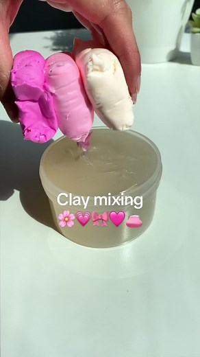 Pink clay mixing 💗🌸🎀🩷👛 Slimes always available in my shop at slimeyland.com :)) #slime #slimeyland #slimeasmr #satisfying #asmr #satisfy #slimes