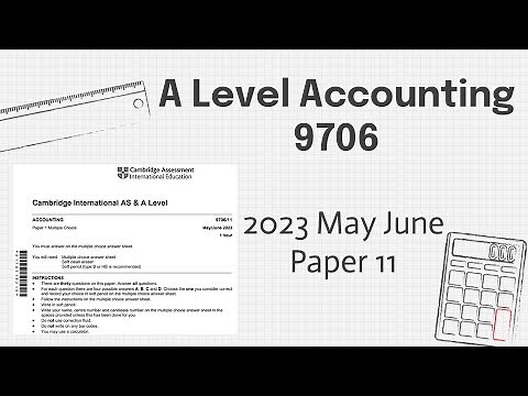 A Level Accounting May June 2023 Paper 11 9706/11