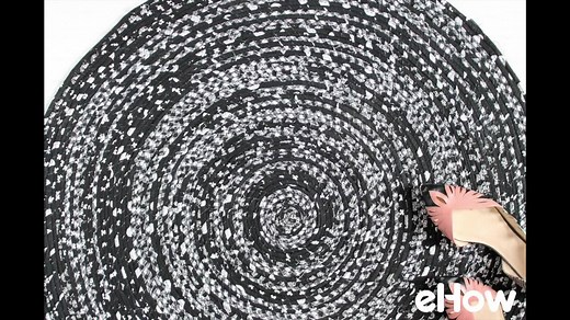 Be creative today! Weave fabric into a rug like this. Full tutorial: http://to.ehow.com/rope_rug | ehow