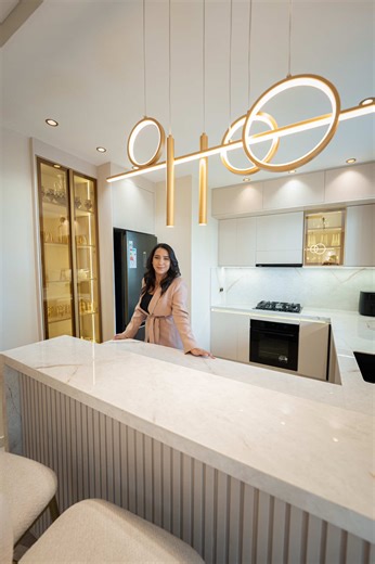 Cuisine équipée moderne en Mdf effet crème 🤍🤍#كوزينة_عصرية_2023 #مطابخ_مودرن #مطابخ_حديثة_المنيوم #مطابخ_خشب