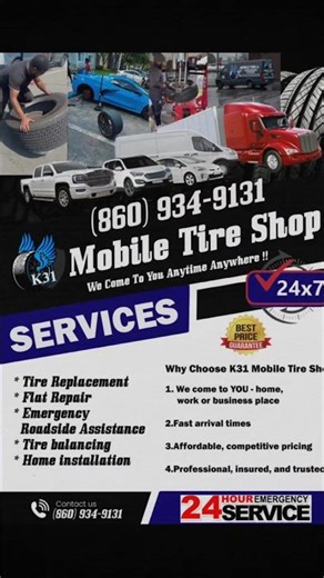 K31 Mobile Tire Shop #tireshop #roadsideassistancetrucks