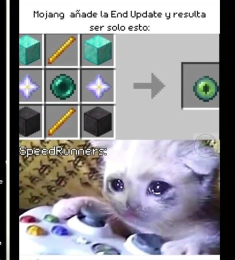 speed runner reaction in Minecraft