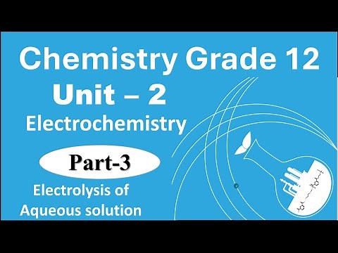 3. Grade 12 Chemistry Unit 2 Electrochemistry | Part 3 Electrolysis of Aqueous Sol | New Curriculum