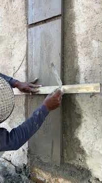 Easy Construction Sand and Cement Rendering on Concrete Columns - How to Building Concrete Columns