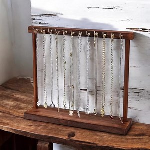Elegant Walnut Necklace Display Stand: Jewelry Organizer - Etsy