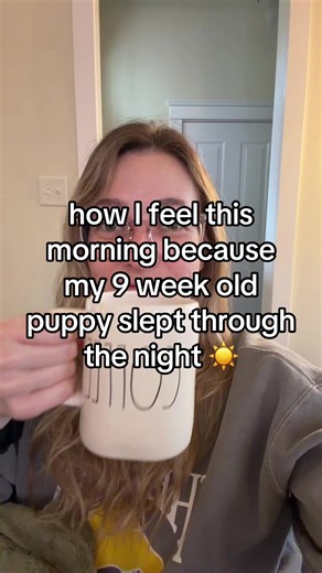 We went to bed at 10:38 pm and he slept until 6:33 with NO ACCIDENTS ‼️ #labrador #puppy #dogtiktok #housetraining #9weekoldpuppy