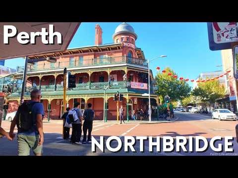 Perth Northbridge Walk 2026 — William Street to James Street Friday Evening (4K)