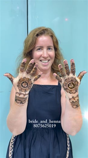 BRIDE & HENNA on Instagram: "Happy customer Elise from Norway ❤️ #simplehenna #bridalhenna #mehndiartist #simplemehndi"