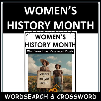 Women's History Month Word Search and Crossword - No-Prep Fun for 6th-8th Grade