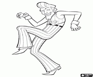Robbie Rotten, the LazyTown villain coloring page printable game