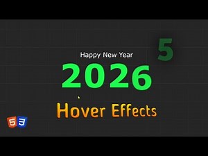 Happy New Year 2026 Text Hover Animation Effects Using Only HTML & CSS #newyear2026