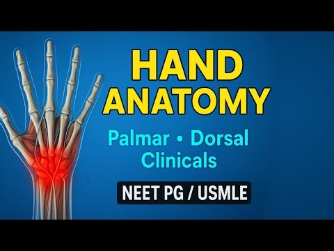 Human Hand Anatomy | Palmar & Dorsal Surface, Muscles, Nerves, Blood Supply & Clinicals