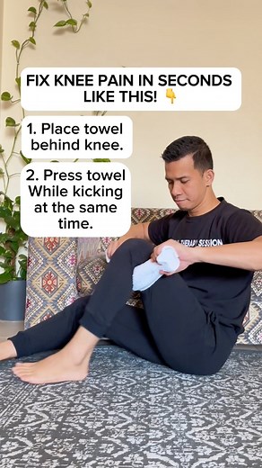 48K views · 708 reactions | Fix knee pain in seconds like this!  #kneepainrelief #physicaltherapy #trendingreelsvideo | Physical Therapy Session | Facebook