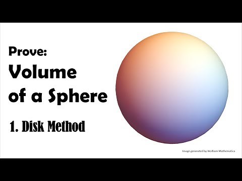 Prove: Volume of a Sphere (Disk Method)