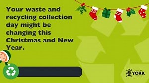 Check if your waste and recycling collections are changing over the New Year. Look up: www.york.gov.uk/WasteCollectionCalendar | City of York Council | Facebook