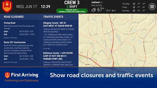 First Arriving Digital Dashboards & Signage for Fire/EMS