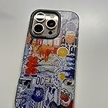 for iPhone 13 Case, Mediterranean Aperol Collage Pattern, Military-Grade Drop Protection, Playful Coastal Soft Slim TPU Protective Cover with Camera Protection for Women & Girls