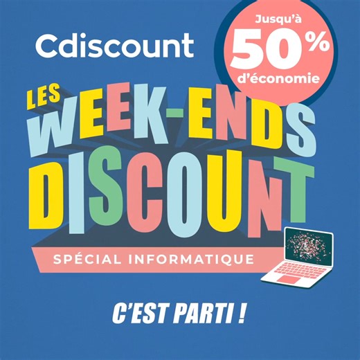 13K views · 44 reactions | Le Week-end discount spécial informatique, ça commence maintenant !朗 Des promos exclusives jusqu'à lundi matin, soyez rapides !  https://bit.ly/3wMPZze | Cdiscount | Facebook
