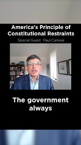 “The burden of proof is always on government - whether it is state government, local government, or the federal government: prove it,” Professor Paul Carrese Arizona State University, School of Civic and Economic Thought and Leadership | Constituting America | Facebook