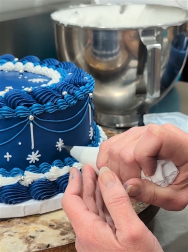 It's amazing to see this ornate celestial cake come together! The string work and details are impeccable ✨ . . . . #stonemountain #atlbakery #bakerytiktok #snellvillega #snellvillega Snellville Georgia Atlanta Bakery Custom Cakes Stone Mountain