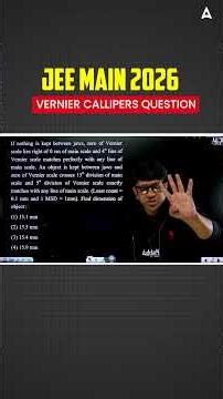 JEE Main 2026 Physics | Vernier Calipers Zero Error Question Solution by GG Sir
