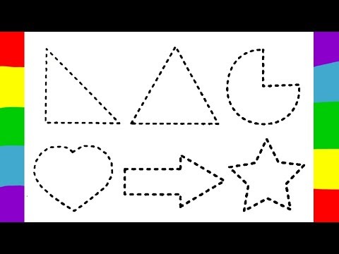 Shapes tracing, Shapes Tracing and colouring, Shapes drawing| Shapes drawing for kids