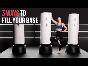 3 WAYS TO FILL YOUR FREE-STANDING BOXING BAG BASE | At Home | Easy to Do