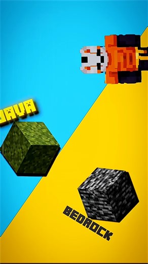 Bedrock vs Java edition Minecraft part 1#viral#trending1