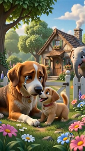 Ellie and the lost puppy Story 😍 #cartoonforkids #3danimation #cuteanimals #animalcartoons