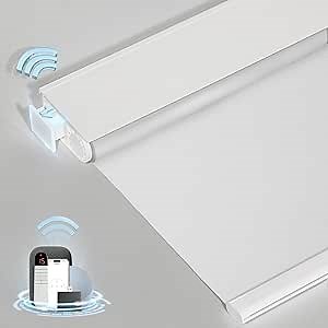 Amazon.com: MANSNIX Smart Motorized Blinds with Remote, Cordless No-Drill Automatic Roller Shades, Blackout Electric Blind for Windows, White, 29 x 72 : Home & Kitchen