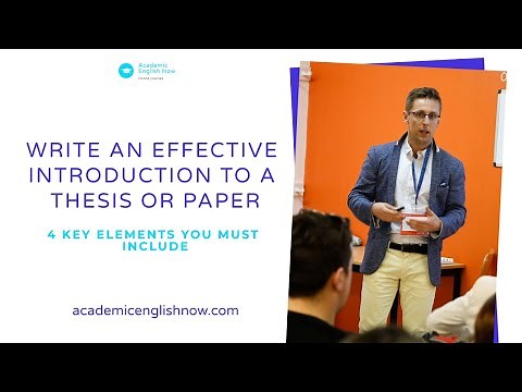 How to write an introduction to a thesis or research paper (4 key elements you MUST include)