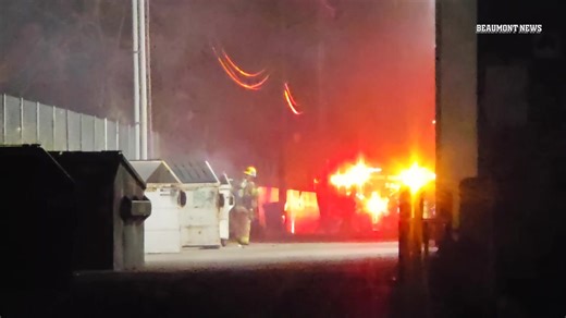 Fire Behind the Cardenas Banning, CA 01/28/26 Fire crews responded to a dumpster fire that spread into an adjacent field late Wednesday night at Cardenas in Banning located at 3317 W. Ramsey Street. The incident was reported at approximately 11:05 p.m. on Wednesday, January 28, 2026. Firefighters were able to contain the flames and prevent further spread. No injuries were reported. The cause of the fire has not yet been confirmed. | Beaumont News Source