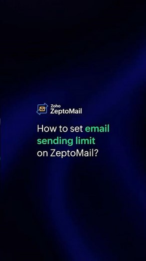 How to set email sending limit on ZeptoMail