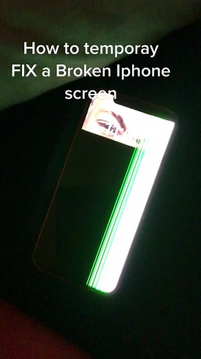Smashed iPhone screen temporary fix #viral #iphone12 #fyp #Trending #discover #fixphonescreen #lightscameraaction