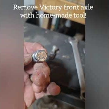 Victory motorcycle front axle, easy home-made removal tool! Great trick!
