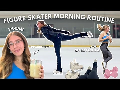 MY 7AM FIGURE SKATING MORNING ROUTINE | skating practice, off ice workout, productive
